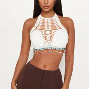 Taylor Beaded Halter Top